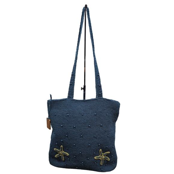 EA Etienne Aigner Nylon Beaded Starfish Design Purse - Picture 1 of 12